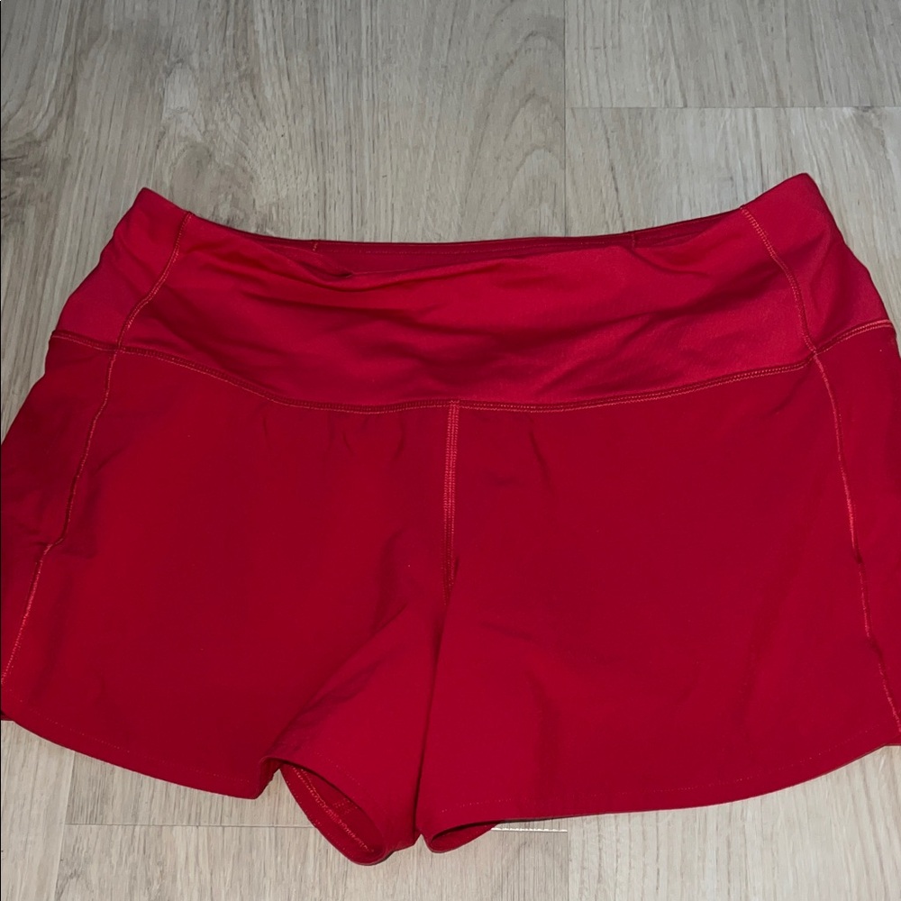 Lululemon Athletica Bold Red Athletic Shorts